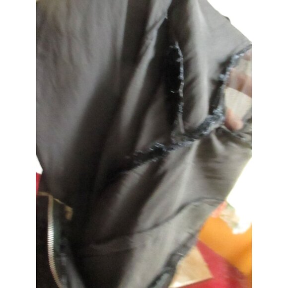 Vintage Women's Dress 6 1960's Crushed Velvet Sheer Sleeve Mod Funeral Veruca S - Picture 14 of 16